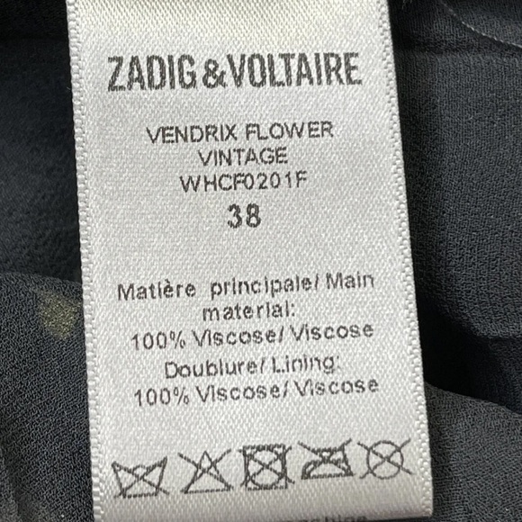 Zadig & Voltaire Vendrix Flower Vintage Jacket . Size: 38 $358 - Picture 6 of 9